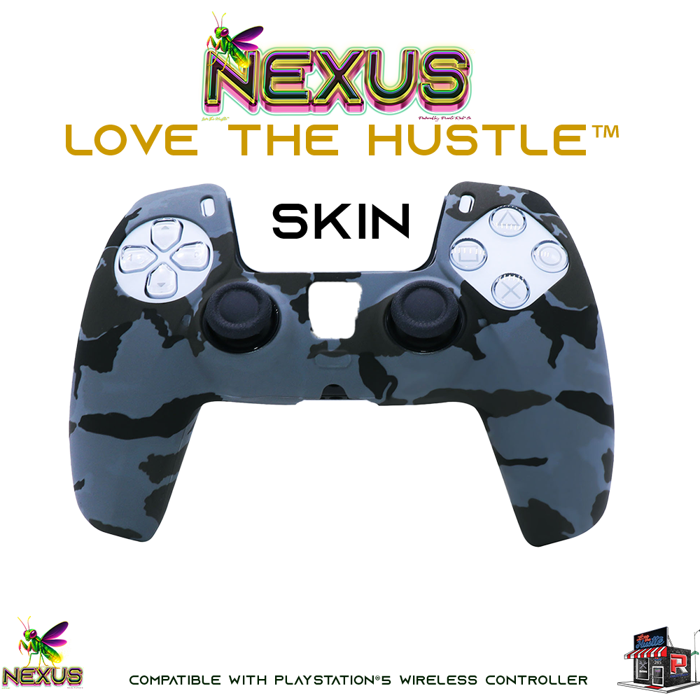 Nexus™ Quantum Firefly­™ Silicone Camo & Abstract Skins – Compatible with PS5® DualSense Wireless Controller