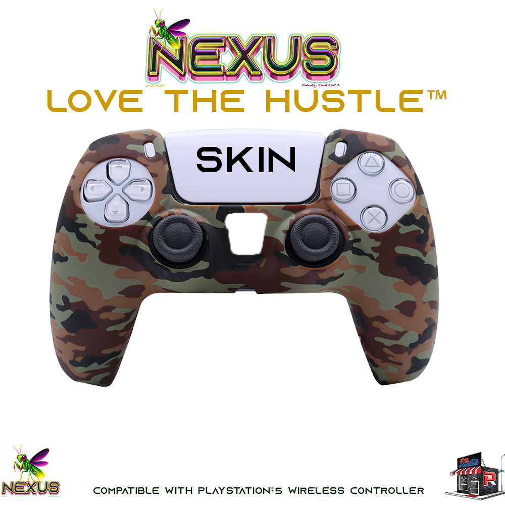 Nexus™ Quantum Firefly­™ Silicone Camo & Abstract Skins – Compatible with PS5® DualSense Wireless Controller