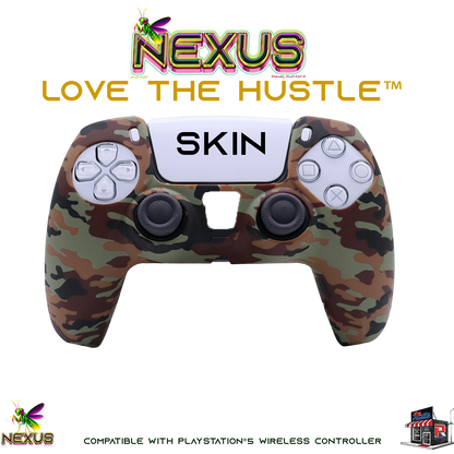 Nexus™ Quantum Firefly­™ Silicone Camo & Abstract Skins – Compatible with PS5® DualSense Wireless Controller