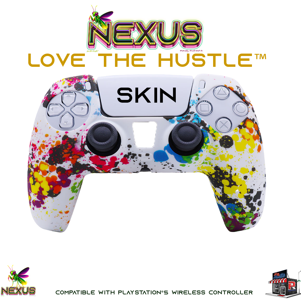 Nexus™ Quantum Firefly­™ Silicone Camo & Abstract Skins – Compatible with PS5® DualSense Wireless Controller