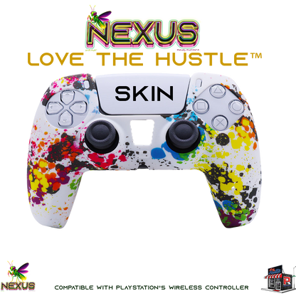 Nexus™ Quantum Firefly­™ Silicone Camo & Abstract Skins – Compatible with PS5® DualSense Wireless Controller