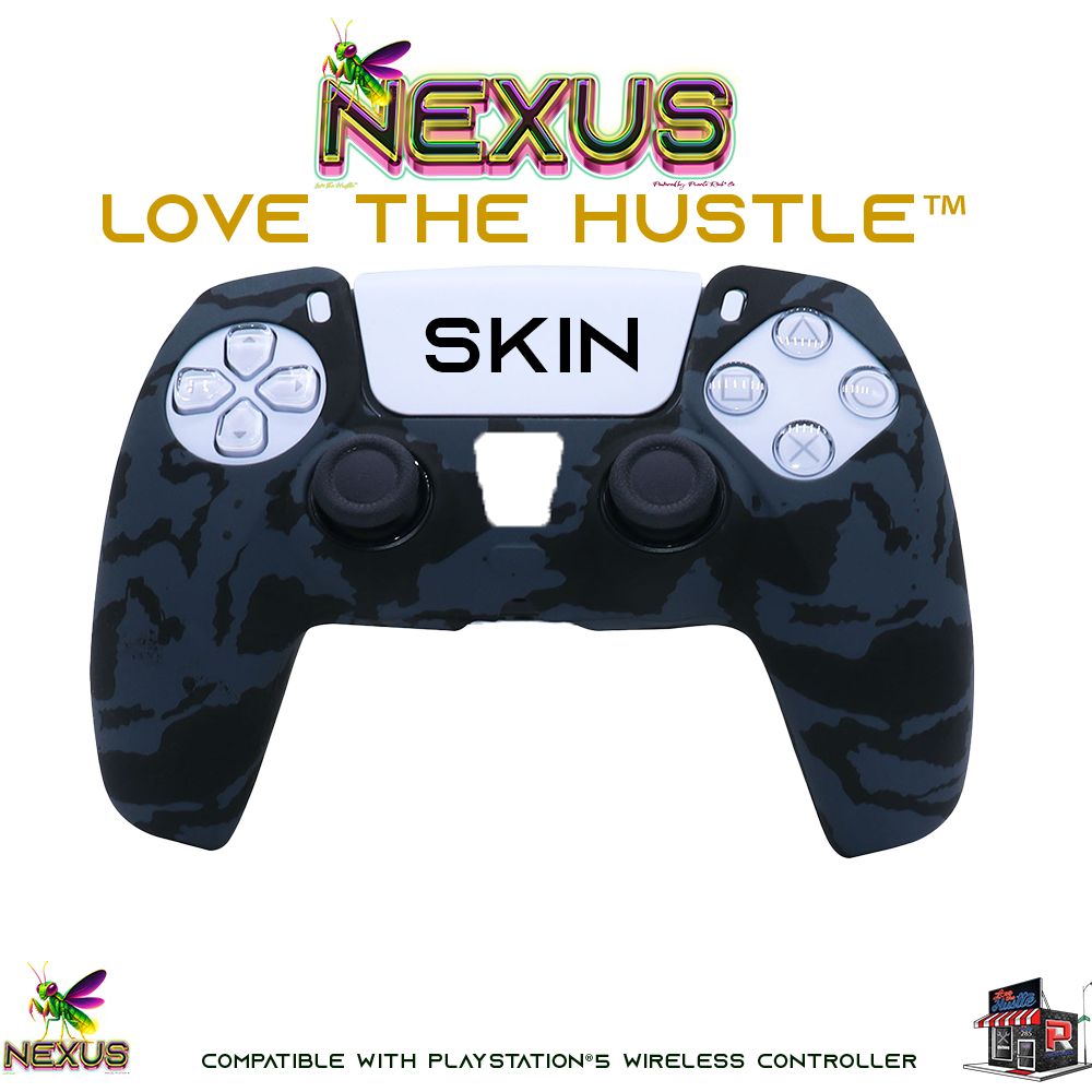 Nexus™ Quantum Firefly­™ Silicone Camo & Abstract Skins – Compatible with PS5® DualSense Wireless Controller