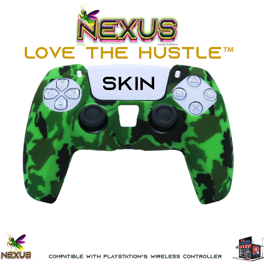 Nexus™ Quantum Firefly­™ Silicone Camo & Abstract Skins – Compatible with PS5® DualSense Wireless Controller