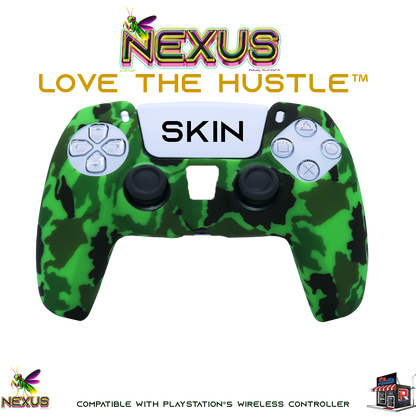 Nexus™ Quantum Firefly­™ Silicone Camo & Abstract Skins – Compatible with PS5® DualSense Wireless Controller