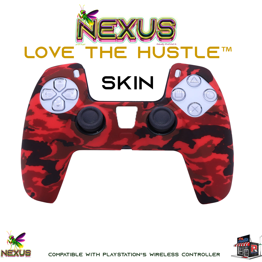 Nexus™ Quantum Firefly­™ Silicone Camo & Abstract Skins – Compatible with PS5® DualSense Wireless Controller
