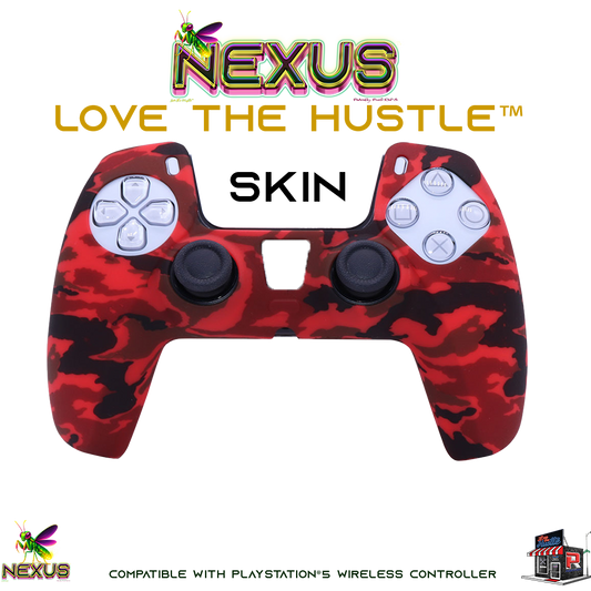 Nexus™ Quantum Firefly­™ Silicone Camo & Abstract Skins – Compatible with PS5® DualSense Wireless Controller