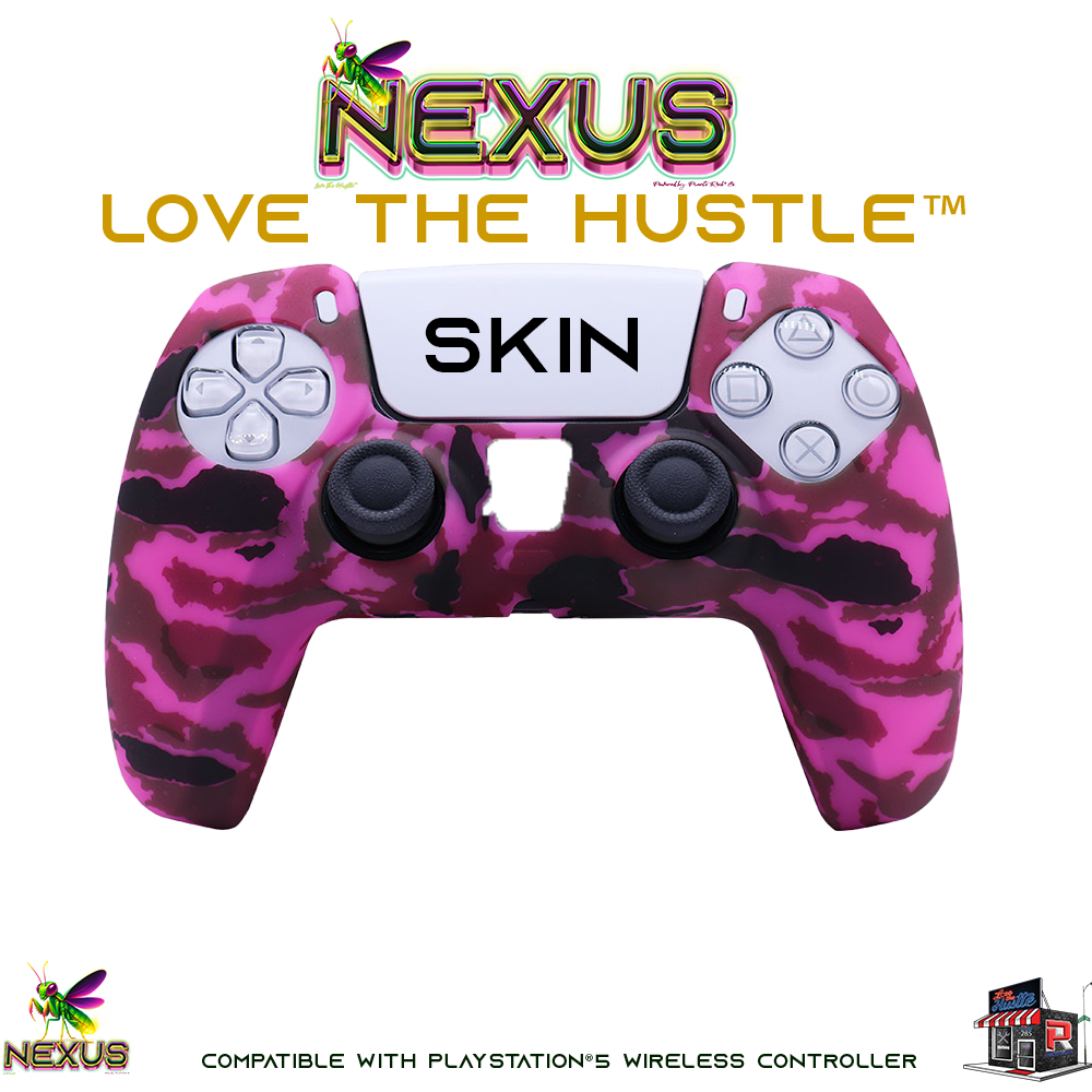 Nexus™ Quantum Firefly­™ Silicone Camo & Abstract Skins – Compatible with PS5® DualSense Wireless Controller