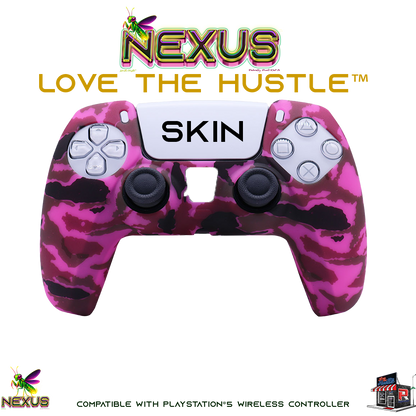 Nexus™ Quantum Firefly­™ Silicone Camo & Abstract Skins – Compatible with PS5® DualSense Wireless Controller