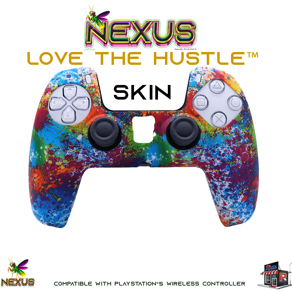 Nexus™ Quantum Firefly­™ Silicone Camo & Abstract Skins – Compatible with PS5® DualSense Wireless Controller