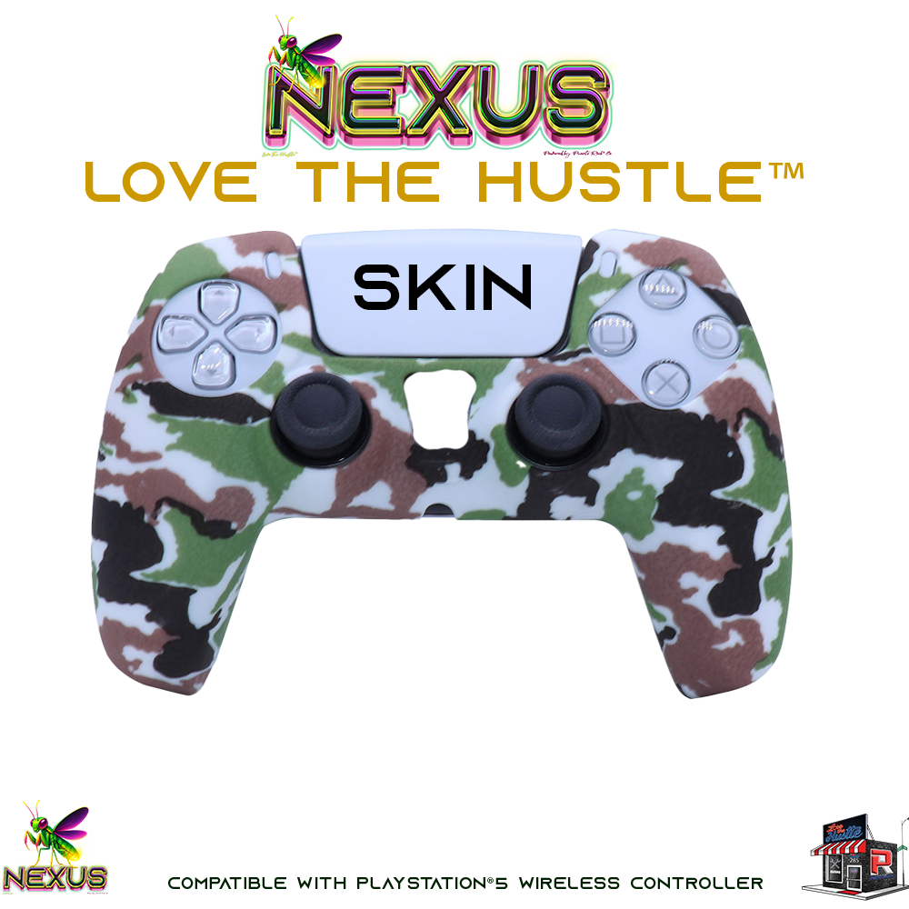Nexus™ Quantum Firefly­™ Silicone Camo & Abstract Skins – Compatible with PS5® DualSense Wireless Controller
