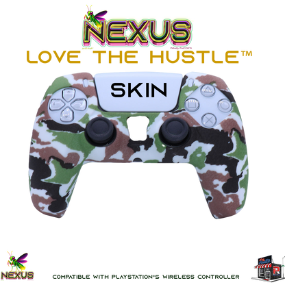 Nexus™ Quantum Firefly­™ Silicone Camo & Abstract Skins – Compatible with PS5® DualSense Wireless Controller