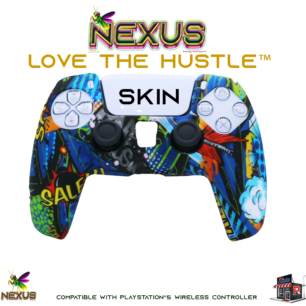 Nexus™ Quantum Firefly­™ Silicone Camo & Abstract Skins – Compatible with PS5® DualSense Wireless Controller