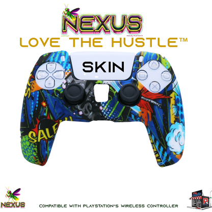 Nexus™ Quantum Firefly­™ Silicone Camo & Abstract Skins – Compatible with PS5® DualSense Wireless Controller