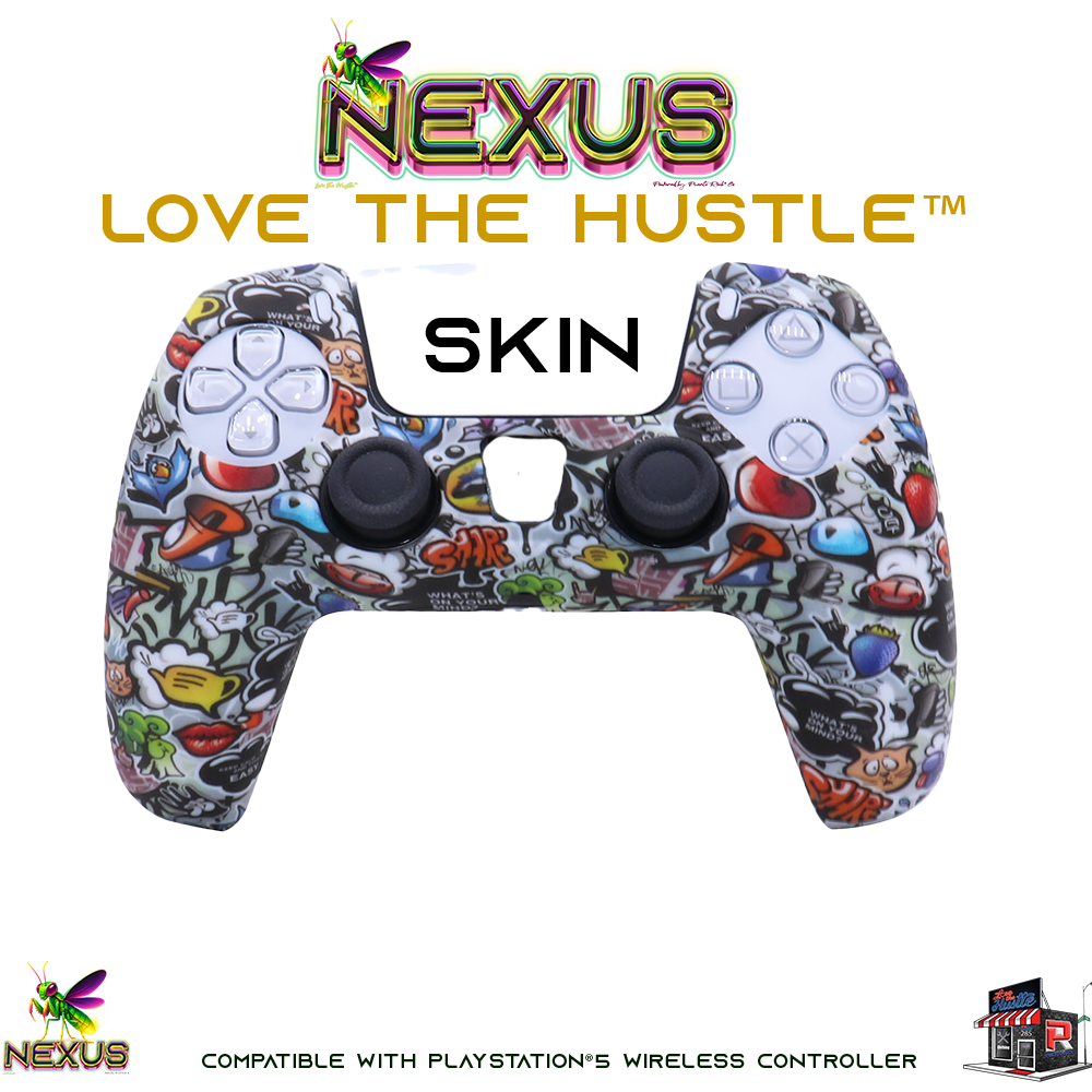 Nexus™ Quantum Firefly­™ Silicone Camo & Abstract Skins – Compatible with PS5® DualSense Wireless Controller
