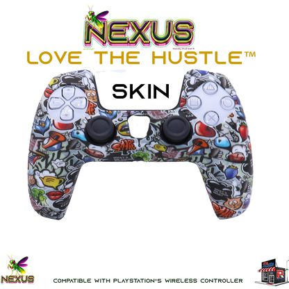 Nexus™ Quantum Firefly­™ Silicone Camo & Abstract Skins – Compatible with PS5® DualSense Wireless Controller