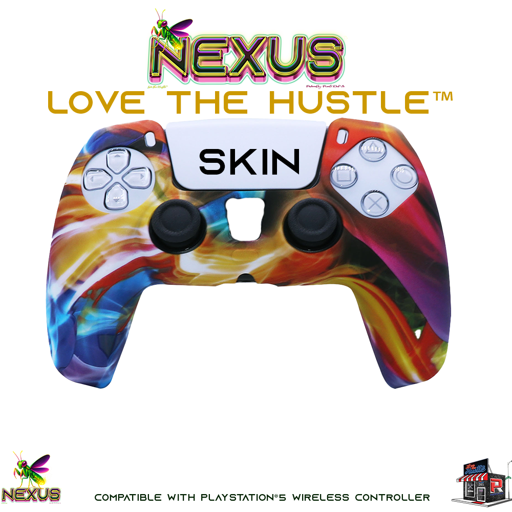 Nexus™ Quantum Firefly­™ Silicone Camo & Abstract Skins – Compatible with PS5® DualSense Wireless Controller