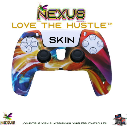 Nexus™ Quantum Firefly­™ Silicone Camo & Abstract Skins – Compatible with PS5® DualSense Wireless Controller