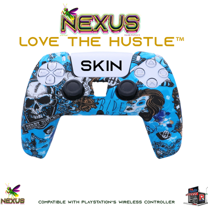 Nexus™ Quantum Firefly­™ Silicone Camo & Abstract Skins – Compatible with PS5® DualSense Wireless Controller