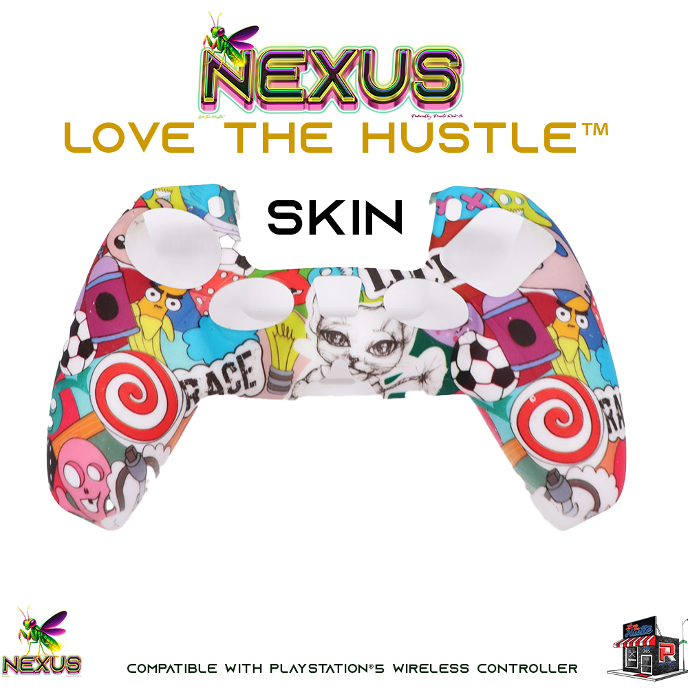 Nexus™ Quantum Firefly­™ Silicone Camo & Abstract Skins – Compatible with PS5® DualSense Wireless Controller