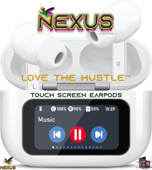 Nexus™ Quantum Firefly™ A9Pro Touchscreen Wireless Earbuds — ANC+ENC, Bluetooth 5.4, 40H Battery