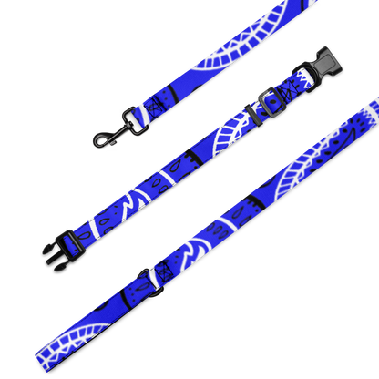 Collier et laisse bandana pour animaux de compagnie Love The Hustle™, bleu