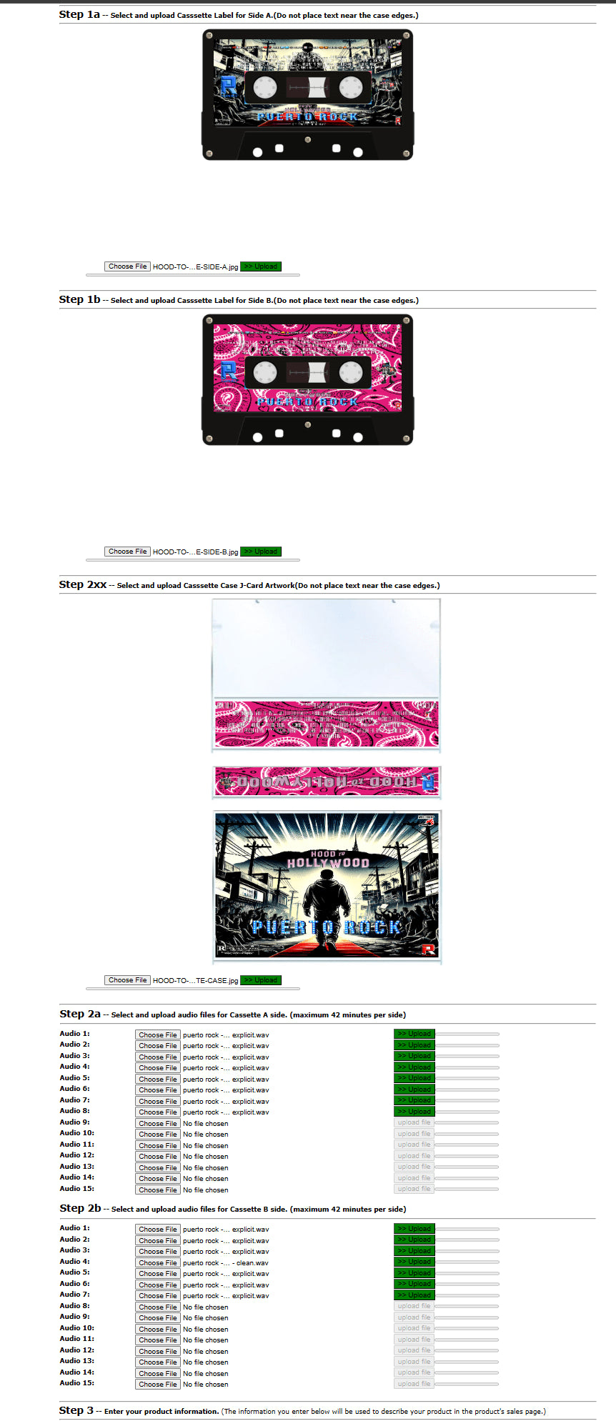 Puerto Rock® Hood To Hollywood - Cassette LP