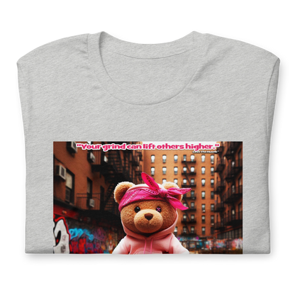 T-shirt unisexe Love The Hustle™ Bandana Ours rose DTG