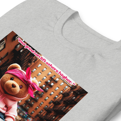 T-shirt unisexe Love The Hustle™ Bandana Ours rose DTG