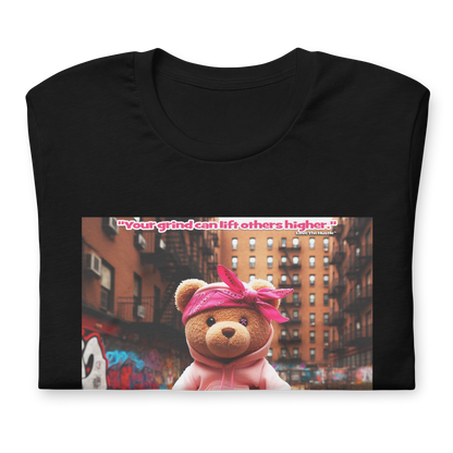 T-shirt unisexe Love The Hustle™ Bandana Ours rose DTG