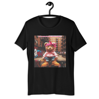 T-shirt unisexe Love The Hustle™ Bandana Ours rose DTG