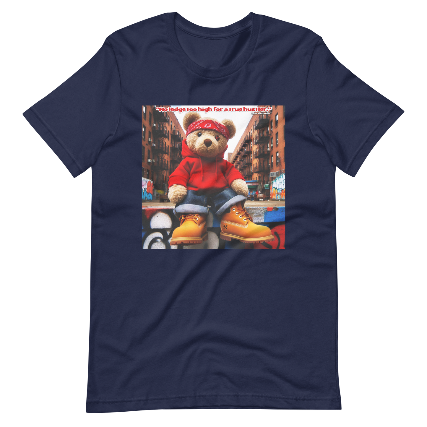 Camiseta unisex con estampado de oso rojo y bandana Love The Hustle™