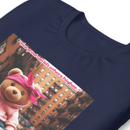 T-shirt unisexe Love The Hustle™ Bandana Ours rose DTG