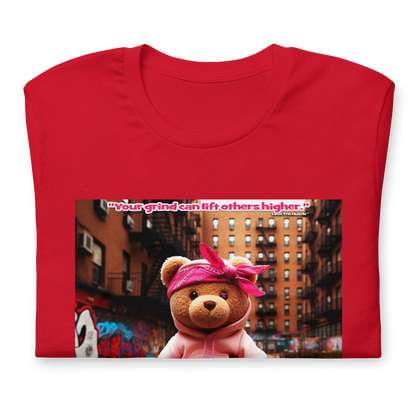 T-shirt unisexe Love The Hustle™ Bandana Ours rose DTG