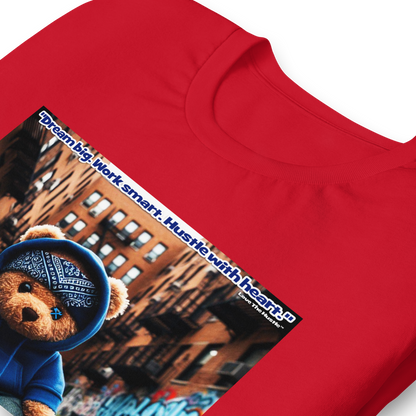 Love The Hustle™ Bandana Blue Bear DTG Unisex T-Shirt