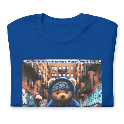 Love The Hustle™ Bandana Blue Bear DTG Unisex T-Shirt