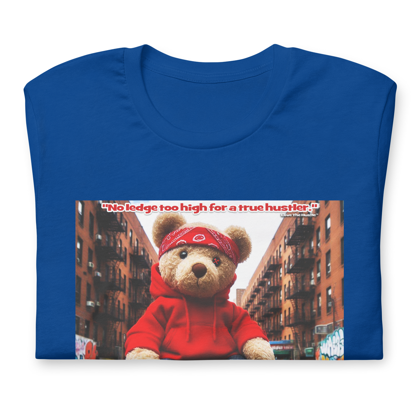 Camiseta unisex con estampado de oso rojo y bandana Love The Hustle™