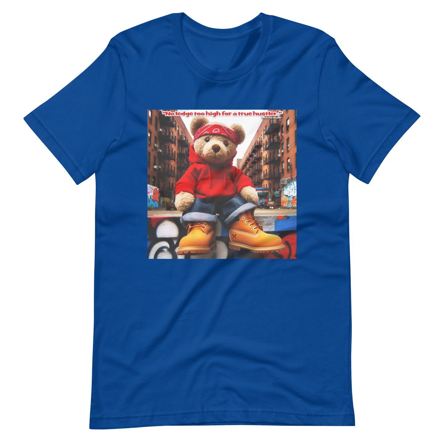 Camiseta unisex con estampado de oso rojo y bandana Love The Hustle™