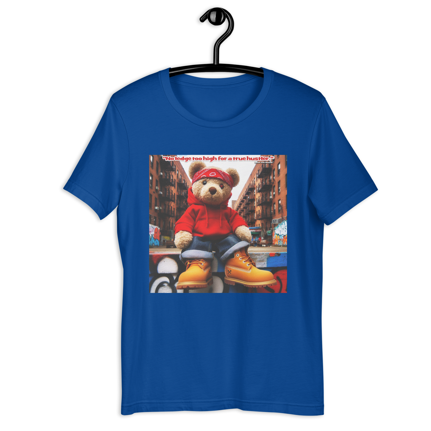 Camiseta unisex con estampado de oso rojo y bandana Love The Hustle™