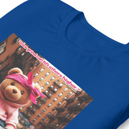 T-shirt unisexe Love The Hustle™ Bandana Ours rose DTG