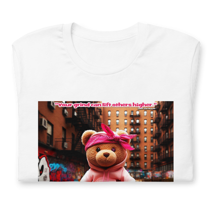 T-shirt unisexe Love The Hustle™ Bandana Ours rose DTG