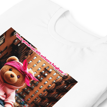 T-shirt unisexe Love The Hustle™ Bandana Ours rose DTG